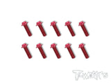 ASS-UR 7075-T6 Hex. Socket UFO Head Screw(Red) 10pcs.