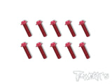 ASS-UR 7075-T6 Hex. Socket UFO Head Screw(Red) 10pcs.