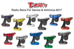 TS-044  Mirror Chrome Radio Skin Sticker For Sanwa & Airtronics M17 4colors