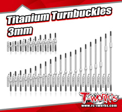 TBS-3      Titanium Turnbuckles 3mm  (6AL/4V grade titanium)