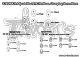 TA-141 Adjustable 7075-T6 Alum. Clamping 23T/25T Servo Horn +15mm