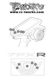 TS-040 3D Colors Graphite Sticker (For Futaba 7PX / 7PXR ) 6Colors