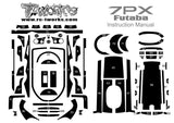 TS-040 3D Colors Graphite Sticker (For Futaba 7PX / 7PXR ) 6Colors