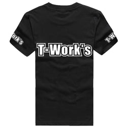 AP-001-BK Team T-Work's  T-Shirt Black Color ( White logo )