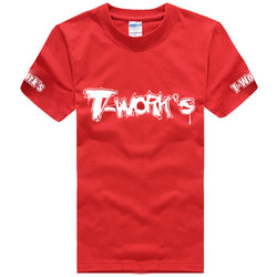 AP-001-R  Team T-Work's T-Shirt Red Color ( White logo )