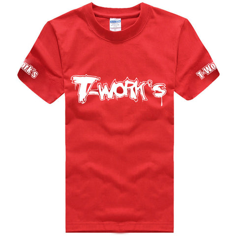 AP-001-R  Team T-Work's T-Shirt Red Color ( White logo )