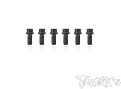 ASS-306P-BK	1/12 Pan Car Rear Wheel Hub Screws-M3x6mm Black ( For Yokomo ) 6pcs.