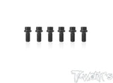 ASS-306P-BK	1/12 Pan Car Rear Wheel Hub Screws-M3x6mm Black ( For Yokomo ) 6pcs.