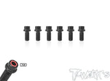 ASS-306P-BK	1/12 Pan Car Rear Wheel Hub Screws-M3x6mm Black ( For Yokomo ) 6pcs.