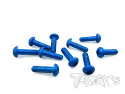 ASS-310BDB 7075-T6 Hex. Socket Button Head Screw(Dark Blue)  3x10mm 10pcs.