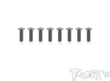 ASS-4LPS   7075-T6 Hex. Socket Head Low Profile Half Thread Screws (  Silver ) 8pcs.