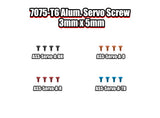 ASS-Servo-A  7075-T6 Alum. Servo Screw 3x5mm   ( 4 colors  )  4pcs.