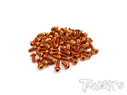 ASSU-S120-O 7075-T6 Orange Screw set(UFO Head) 61pcs. (Serpent S120)