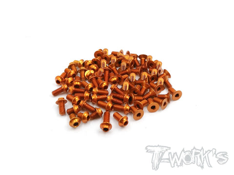 ASSU-X1219-EU 7075-T6 Orange Screw set (UFO Head)55pcs.(For Xray X12 2019 EU)