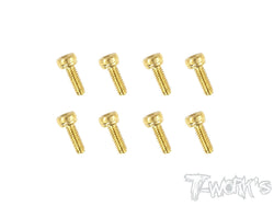 GSS-206H 2mmx6mm Gold Plated Steel Hex. Socket Head Screws（8pcs.）