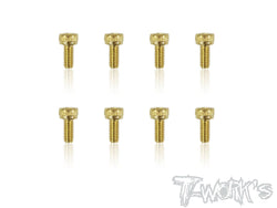 GSS-2506H  2.5mmx6mm Gold Plated Steel Hex. Socket Head Screws（8pcs.）