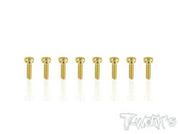 GSS-2508H 2.5mmx8mm Gold Plated Steel Hex. Socket Head Screws（8pcs.）