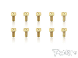 GSS-306H 3mmx6mm Gold Plated Hex. Socket Head Steel Screws（10pcs.）