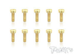 GSS-308H 3mmx8mm Gold Plated Hex. Socket Head Steel Screws（10pcs.）