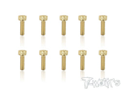 GSS-310H 3mmx10mm Gold Plated Hex. Socket Head Steel Screws（10pcs.）