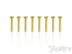 GSS-318H 3mmx18mm Gold Plated Hex. Socket Head Screws（8pcs.）