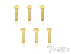 GSS-416H 4mmx16mm Gold Plated Steel Hex. Socket Head Screws（6pcs.）