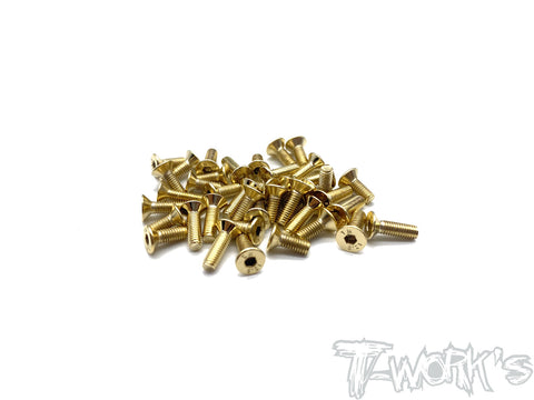 GSS-BD10LC-B Gold Plated Steel Screw Set( Bottom )45pcs.( For Yokomo BD10 LC )