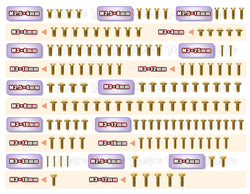 GSS-CATL1EVO	Gold Plated Steel Screw Set  135pcs. ( For Schumacher CATL1EVO )