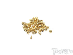 GSS-MTC2-B Gold Plated Steel Screw Set( Bottom ) 51pcs. ( For Mugen MTC2 )