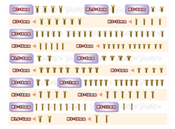 GSS-RC10B6.4D   Gold Plated Steel Screw Set 116pcs. ( For Team Associated RC10 B6.4D )