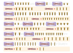 GSS-RC10B6.4	 Gold Plated Steel Screw Set 120pcs. ( For Team Associated RC10 B6.4 )