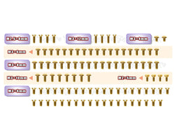 GSS-X20FWD	Gold Plated Steel Screw Set  99pcs. ( For Serpent X20 FWD )