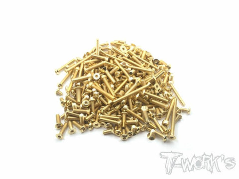 GSS-RC8B3.2 Gold Plated Steel Screw Set  190pcs. ( For Team Associated RC8 B3.2 )