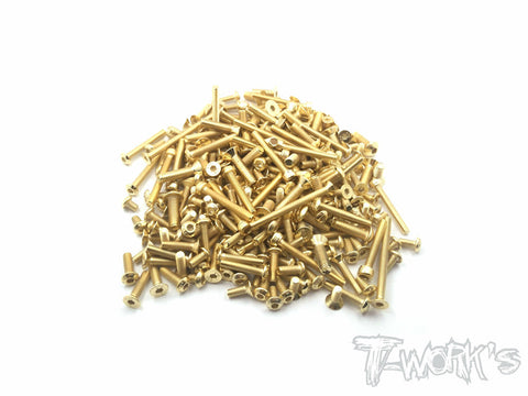 GSS-S350EVOII  Gold Plated Steel Screw Set 179pcs.( For Sworkz S350EVOII )