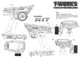 TS-044  Mirror Chrome Radio Skin Sticker For Sanwa & Airtronics M17 4colors