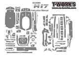 TS-045 Shiny Graphite Sticker (For Sanwa & Airtronics M17 )