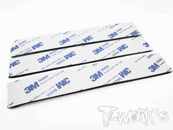 TA-076 Black Adhesive Velcro Tape 25mm x 150mm (3pcs.)