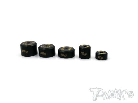 TA-081 Anodized Precision Balancing Brass Weights Set 5,10,15,20,25g each 1pcs.