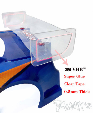 TA-082-0.5 VHB Super Glue Double Adhesive Tape 0.5mm (85mm x 50mm 2pcs.)