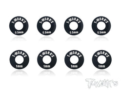 TA-102BK Aluminum 5mm Bore Wheel Shim Set 0.5/1mm Each 4 pcs. ( Black )