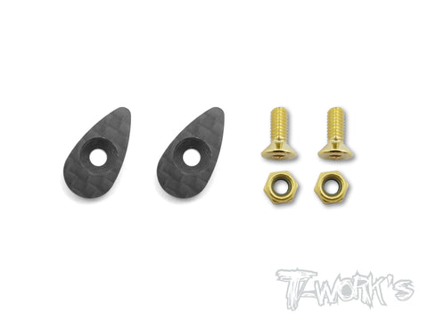 TA-119  2mm Graphite Drop type Wing Washer ( 2pcs. ) For 1/10 Touring Car