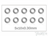 TA-124   5 x 10 Stainless Steel Shim Washer  ( 0.1, 0.2, 0.3mm )