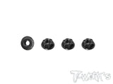 TA-126 7075-T6 Light Weight Low Profile M4 Serrated Wheel Nut 4pcs.