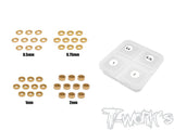 TA-144 Brass 3mm Bore Washer Set  0.5, 0.75 ,1 ,2mm Each 10pcs.