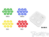 TA-145-4	 POM 4mm Bore Washer Set 0.5,0.75, 1，2mm Each 10pcs.