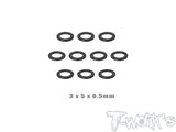 TA-159-BK     Aluminum Shim Set 3 x 5 x 0.5/0.75/1/2/3mm  ( Black ) Each 10pcs.