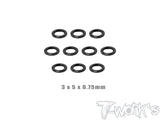 TA-159-BK     Aluminum Shim Set 3 x 5 x 0.5/0.75/1/2/3mm  ( Black ) Each 10pcs.