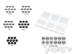 TA-159-BK     Aluminum Shim Set 3 x 5 x 0.5/0.75/1/2/3mm  ( Black ) Each 10pcs.