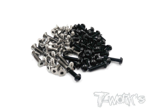 TASS-BD7-16 64 Titanium & 7075-T6 Black Screw set 82pcs. For Yokomo BD7 2016