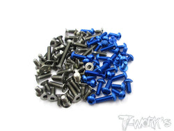 TASS-TC7.2 64 Titanium &7075-T6 Dark Blue Screw set 99pcs.( For Taem Associated TC7.2 )